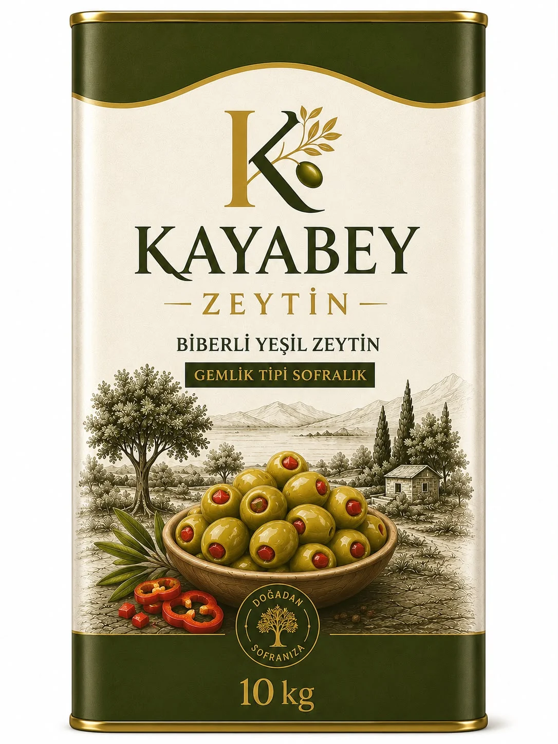 Biberli Yeşil Zeytin