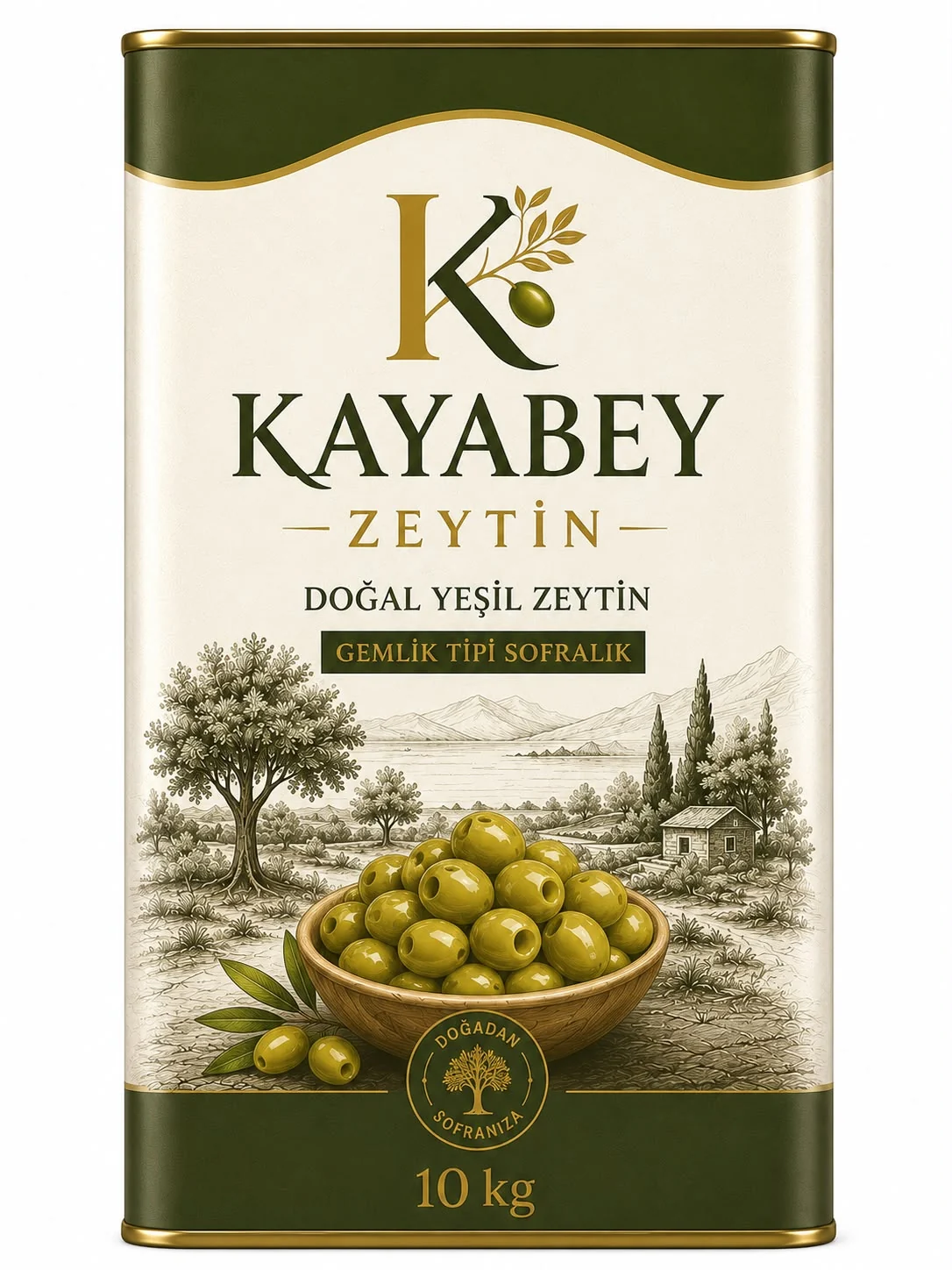 Doğal Yeşil Zeytin 10 kg